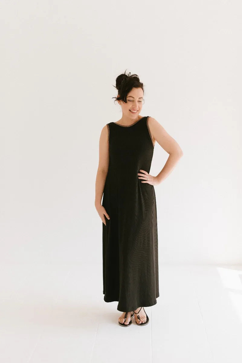 Gina Rib Dress | Black