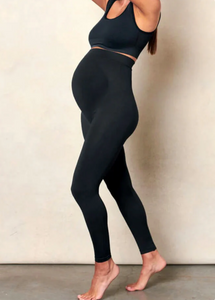 Mama Noo Black Maternity Seamless Leggings