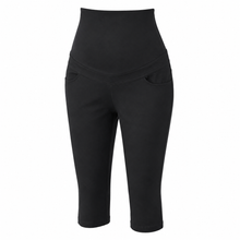 Black stretch capri maternity pants
