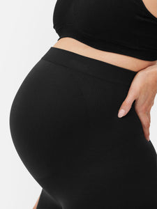 Mama Noo Black Maternity Seamless Leggings