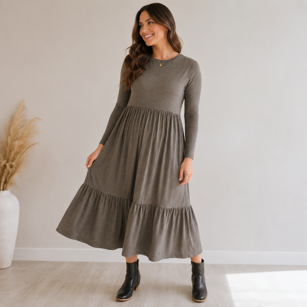 Mia Dress | Charcoal
