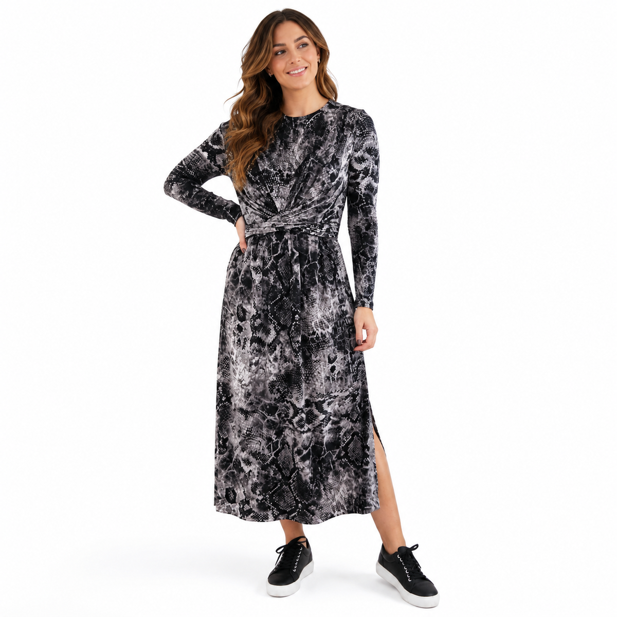 Python Velvet Maxi Dress
