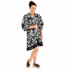 The Dahlia Short Dress - Monochrome Floral