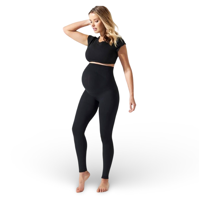 Mama Noo Black Maternity Seamless Leggings