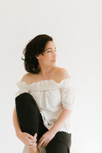 The Becca Cut-Out Lace Top | White