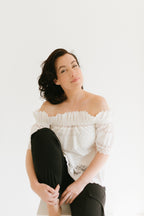 The Becca Cut-Out Lace Top | White