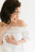The Becca Cut-Out Lace Top | White