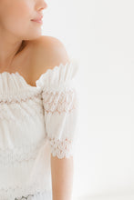 The Becca Cut-Out Lace Top | White