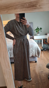 Striped Velvet Maxi Dress