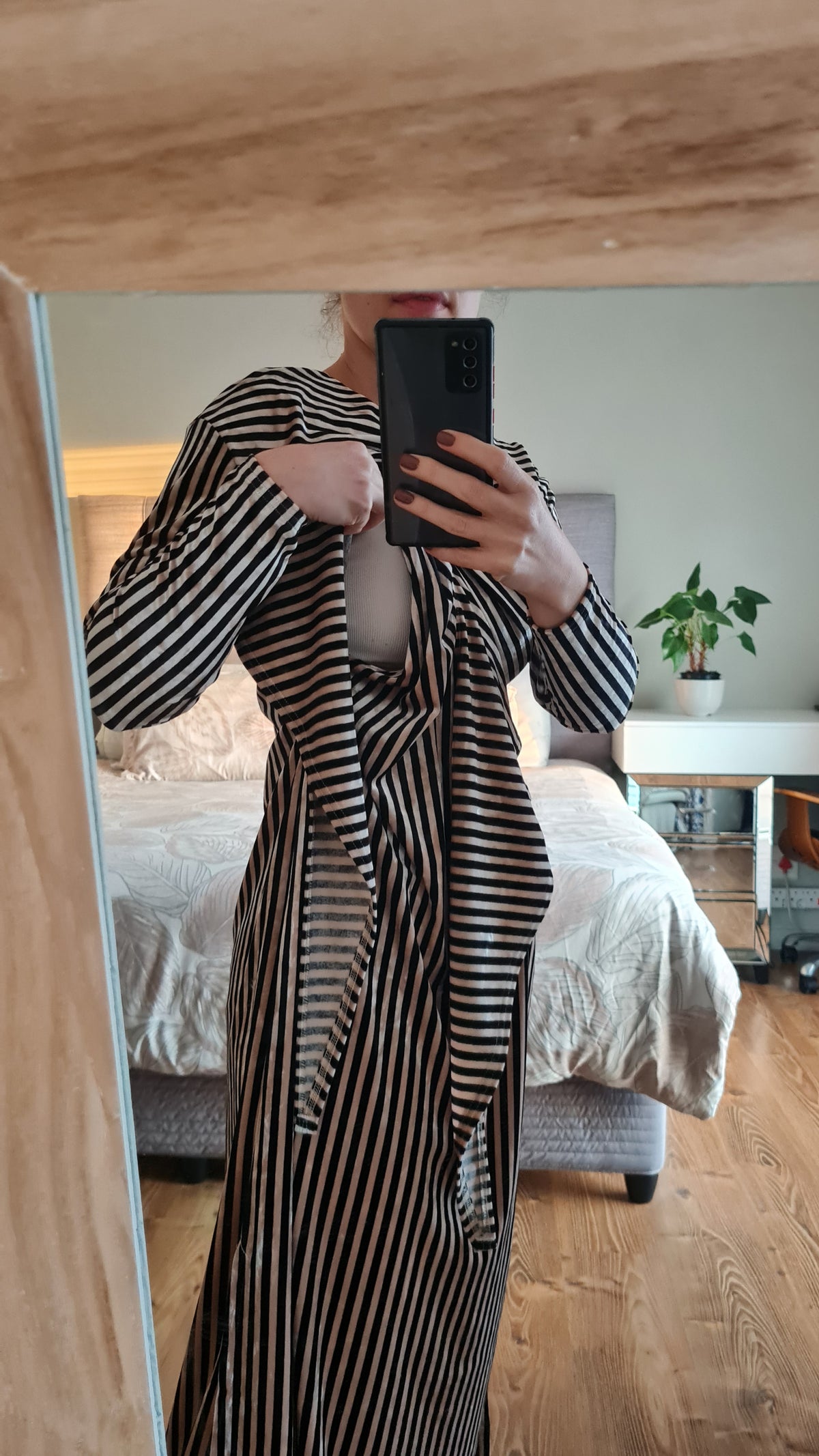 Striped Velvet Maxi Dress