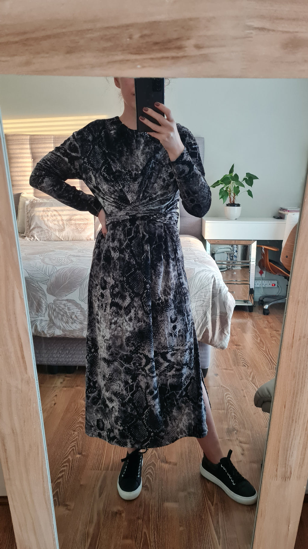 Python Velvet Maxi Dress
