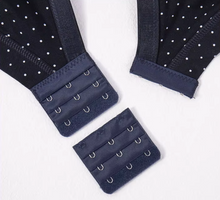Amanda Nursing Bra | Navy Polka Dot