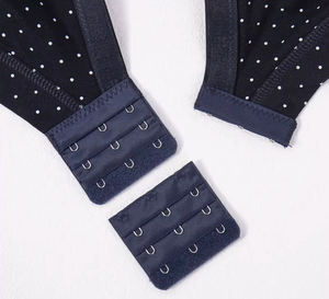 Amanda Nursing Bra | Navy Polka Dot