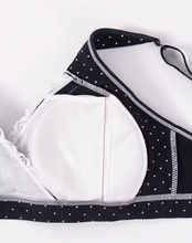 Amanda Nursing Bra | Navy Polka Dot