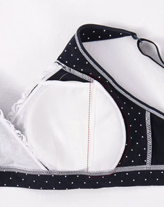 Amanda Nursing Bra | Navy Polka Dot