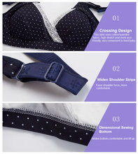 Amanda Nursing Bra | Navy Polka Dot