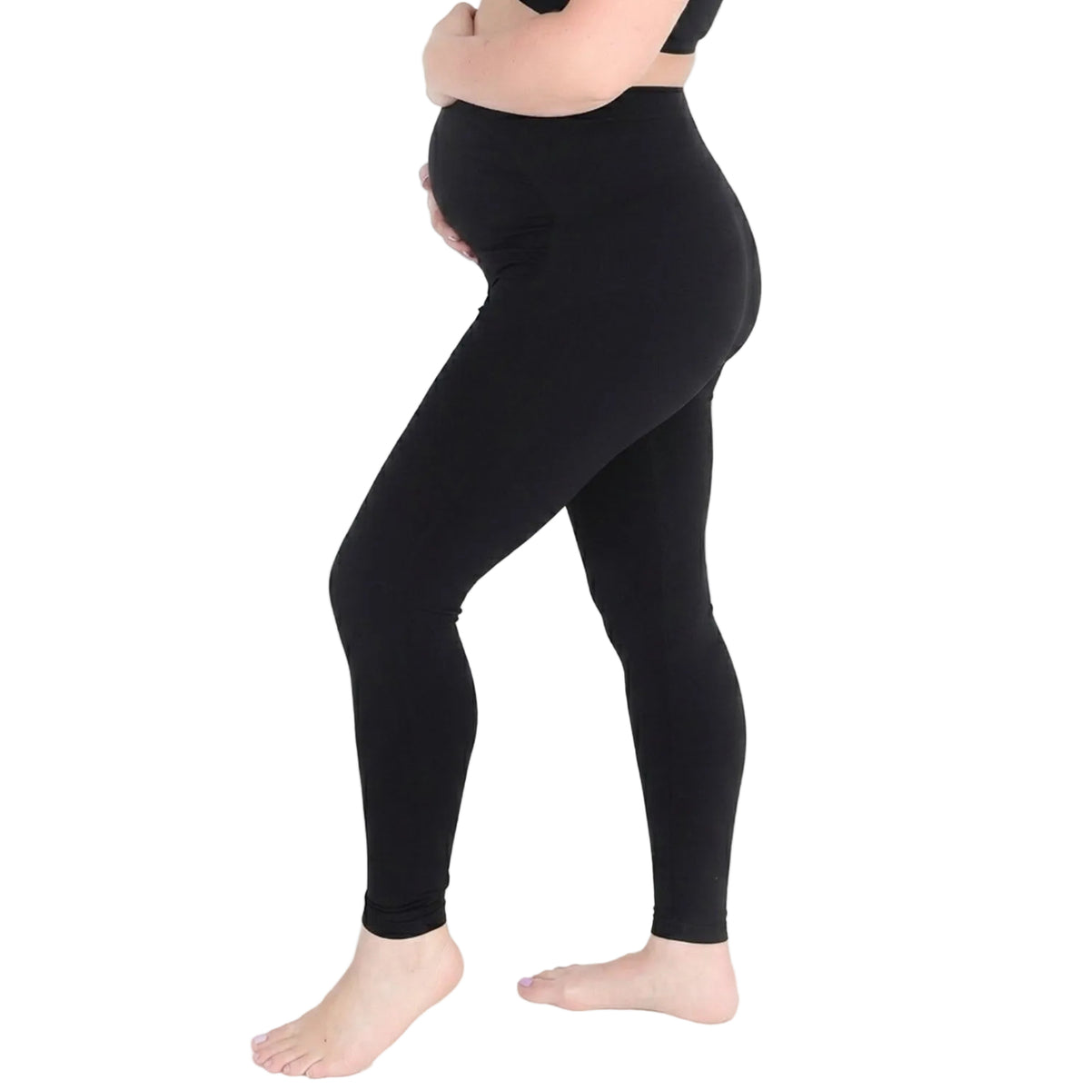 Mama Noo Black Maternity Seamless Leggings